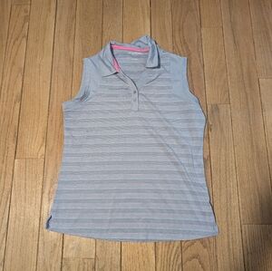 Women's Tommy Armour Dri Logic Purple Striped Tank Top Size Large